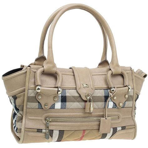 Burberry Quilted House Check Manor Bag 